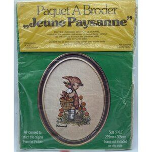 Hummel Peasant Girl Needlecraft Kit 9” X 12” National Paragon Corp 85061 Vintage